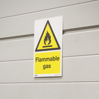 Flammable Gas Safety Sign - Rigid Plastic SS59P1