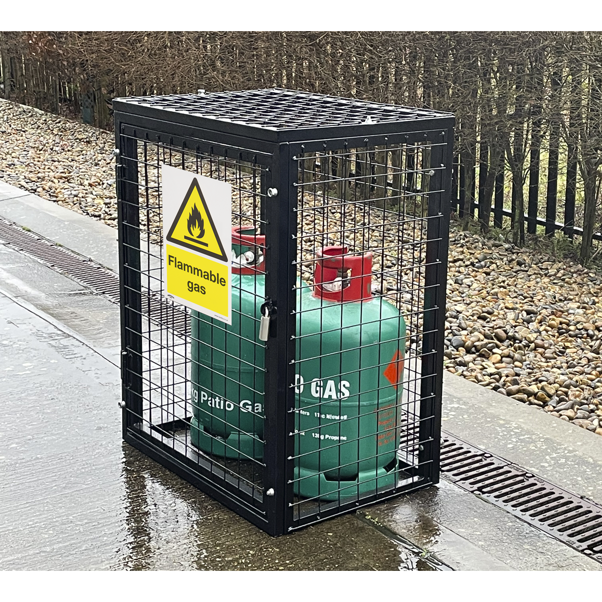 Flammable Gas Safety Sign - Rigid Plastic SS59P1