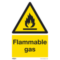 Flammable Gas Safety Sign - Rigid Plastic SS59P1