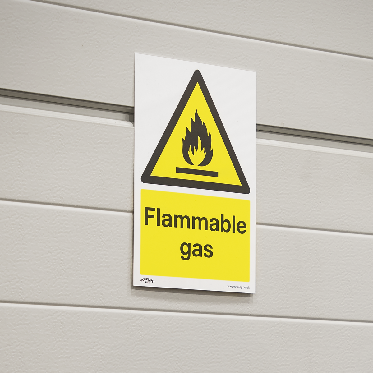 Flammable Gas Safety Sign - Self-Adhesive Vinyl SS59V1