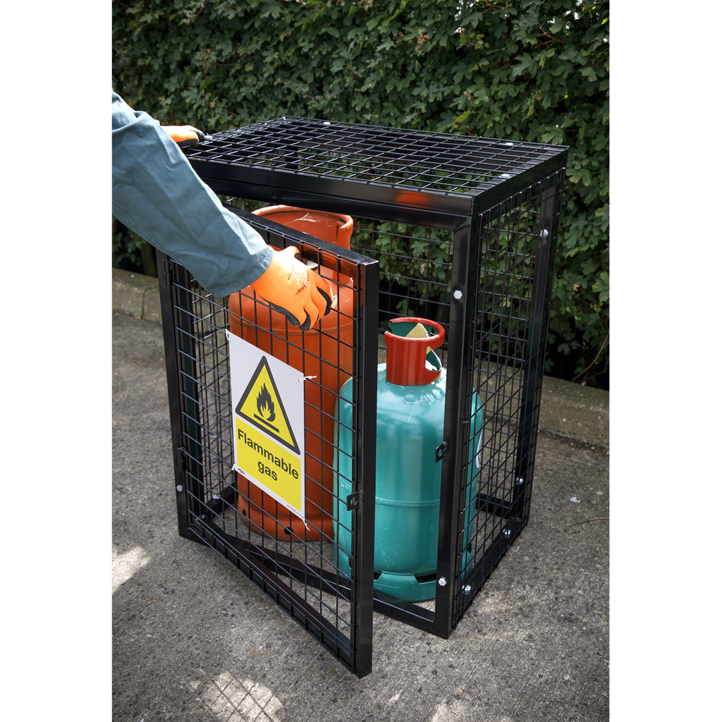 Flammable Gas Safety Sign - Self-Adhesive Vinyl SS59V1