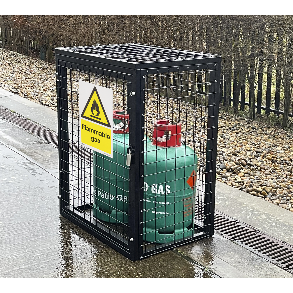Flammable Gas Safety Sign - Self-Adhesive Vinyl SS59V1