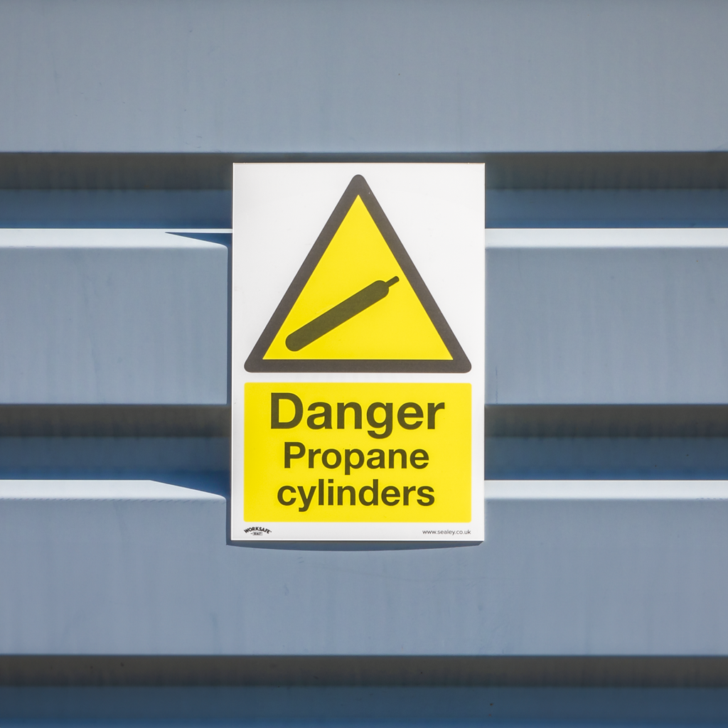 Danger Propane Cylinders Safety Sign - Rigid Plastic SS62P1