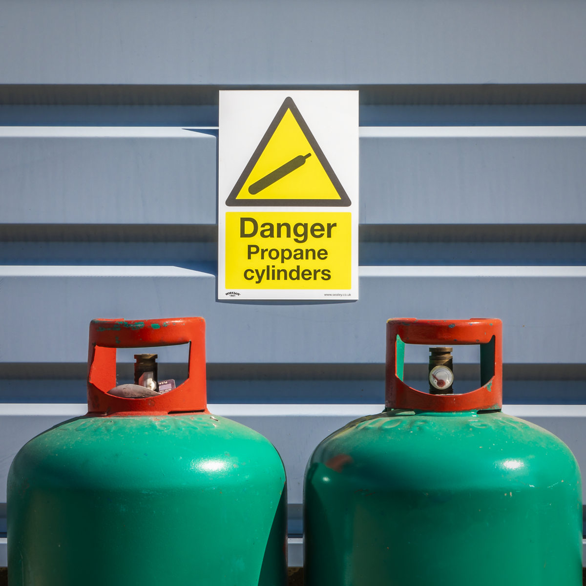 Danger Propane Cylinders Safety Sign - Rigid Plastic SS62P1