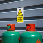 Danger Propane Cylinders Safety Sign - Rigid Plastic SS62P1