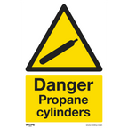 Danger Propane Cylinders Safety Sign - Rigid Plastic SS62P1
