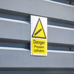 Danger Propane Cylinders Safety Sign - Self-Adhesive Vinyl SS62V10