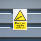 Danger Propane Cylinders Safety Sign - Self-Adhesive Vinyl SS62V1