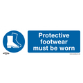 Protective Footwear Must Be Worn Safety Sign - Self-Adhesive Vinyl SS7V1
