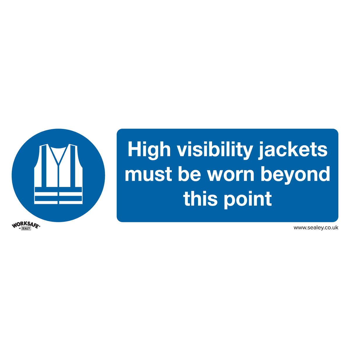 High Visibility Jackets Must Be Worn Beyond This Point Safety Sign - Rigid Plastic SS9P1