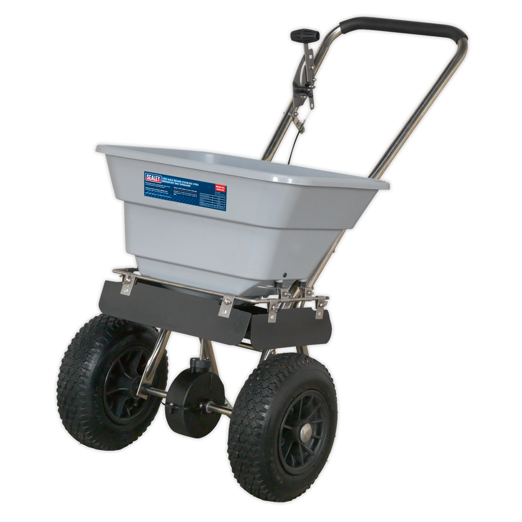 Walk Behind Stainless Steel Broadcast Salt Spreader 37kg Capacity SSB37W