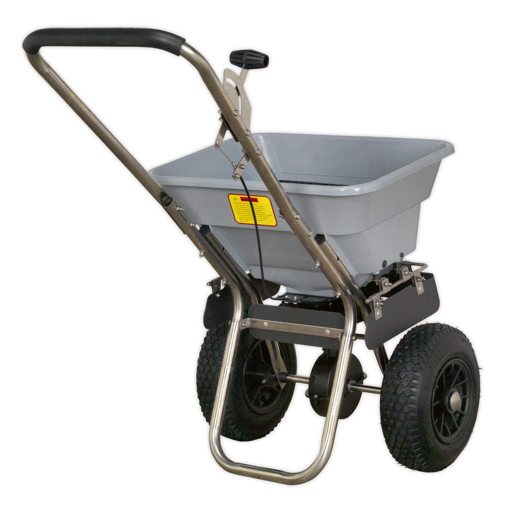 Walk Behind Stainless Steel Broadcast Salt Spreader 37kg Capacity SSB37W
