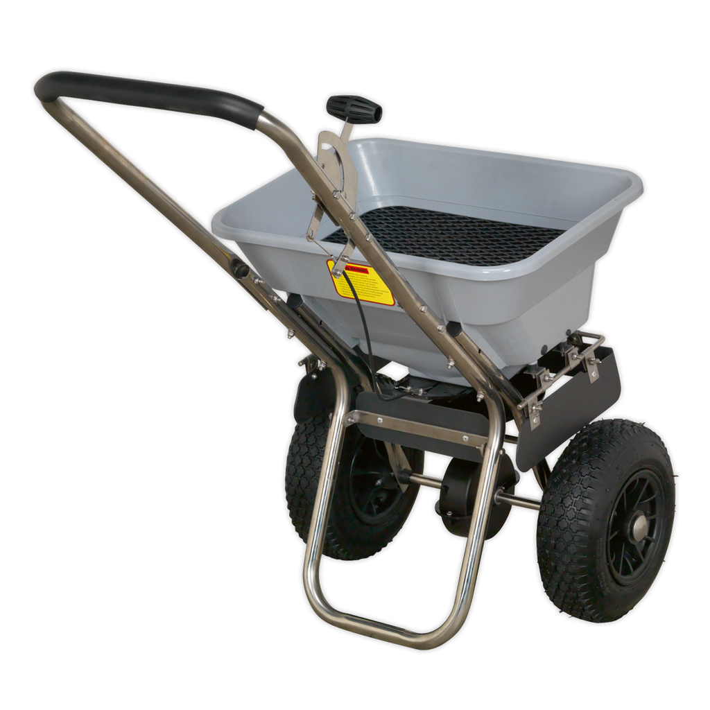 Walk Behind Stainless Steel Broadcast Salt Spreader 37kg Capacity SSB37W