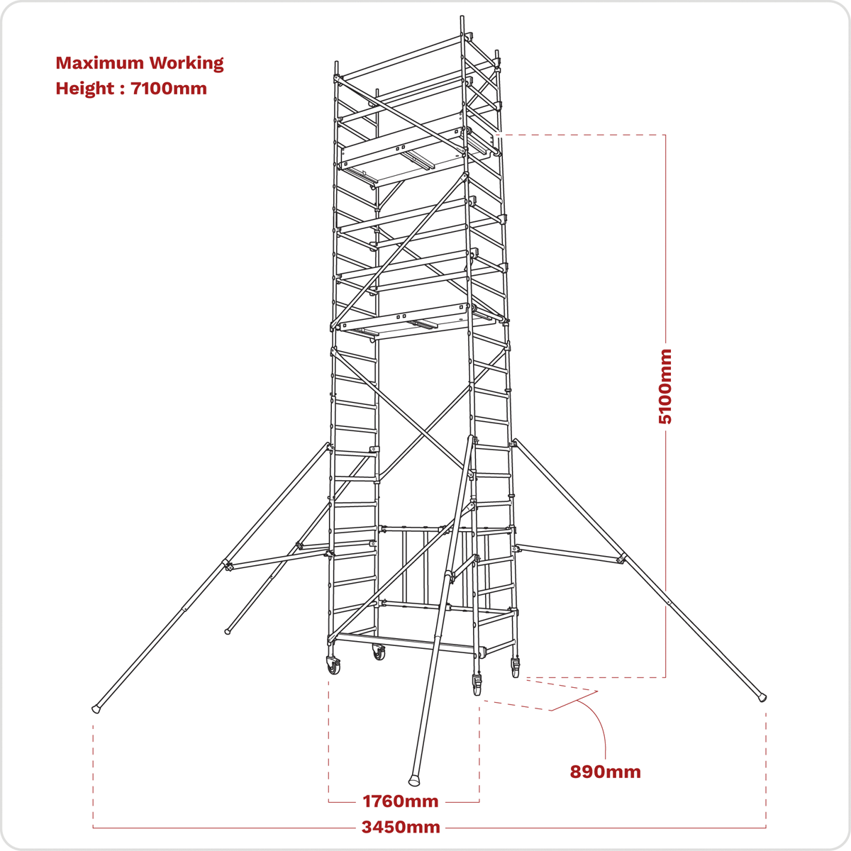 Platform Scaffold Tower Extension Pack 4 EN 1004-1 SSCL4