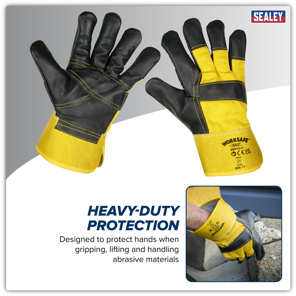 Rigger's Gloves with Hide Palm - Pack of 6 Pairs SSP13/6