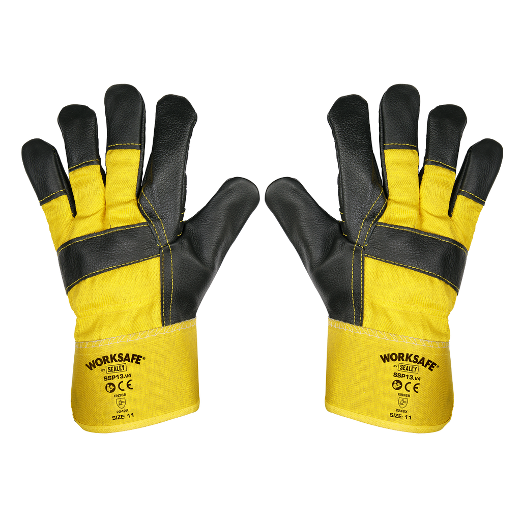Rigger's Gloves with Hide Palm - Pack of 6 Pairs SSP13/6
