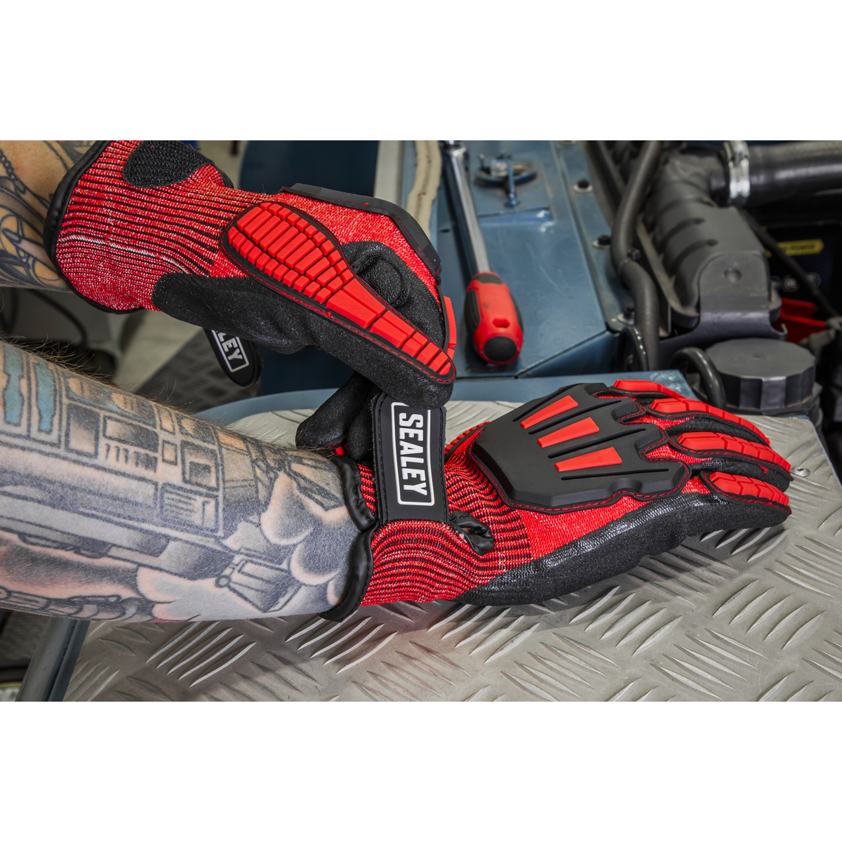 Cut & Impact Resistant Gloves, Large - Pair SSP38L