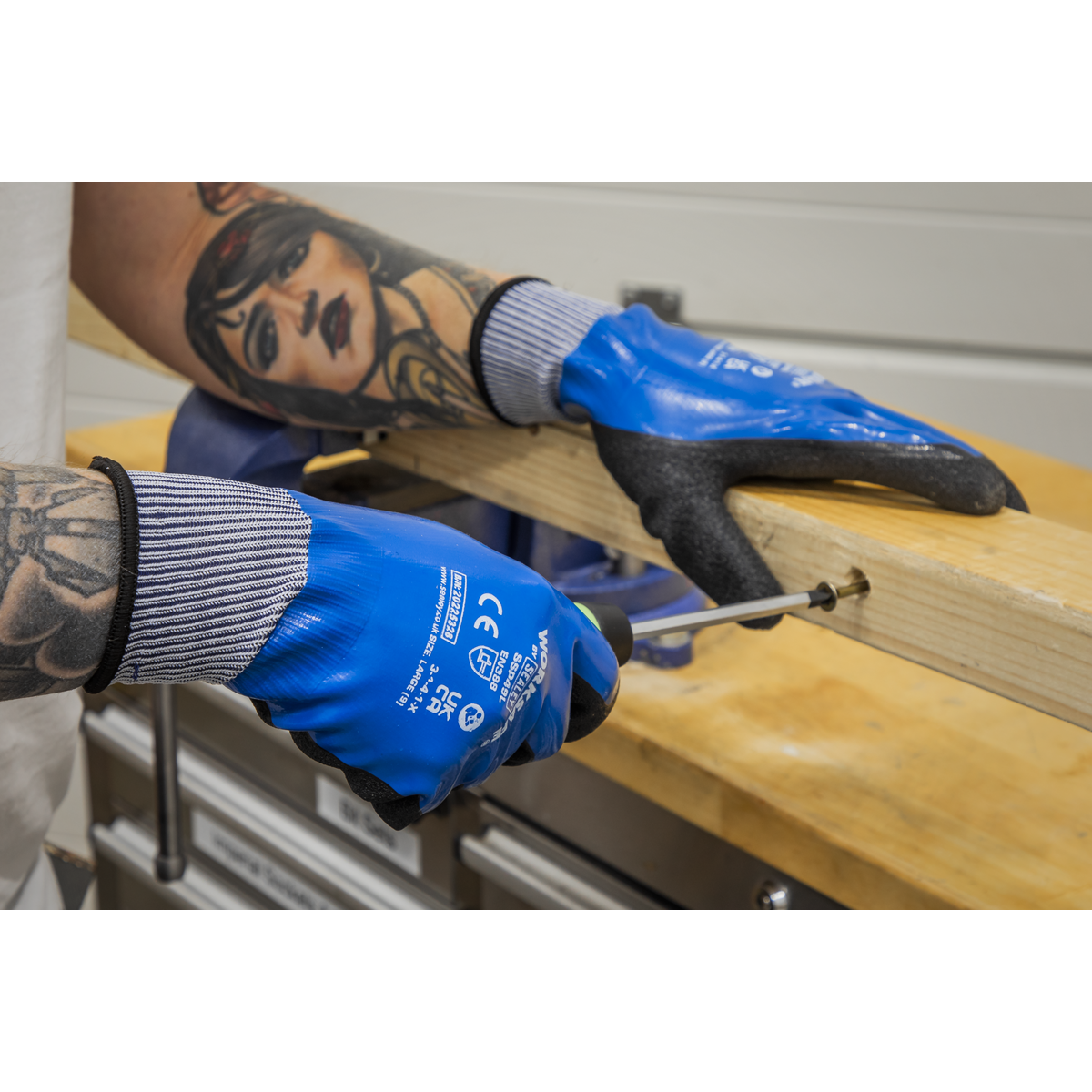 Waterproof Latex Gloves, Large - Pack of 6 Pairs SSP49L/6