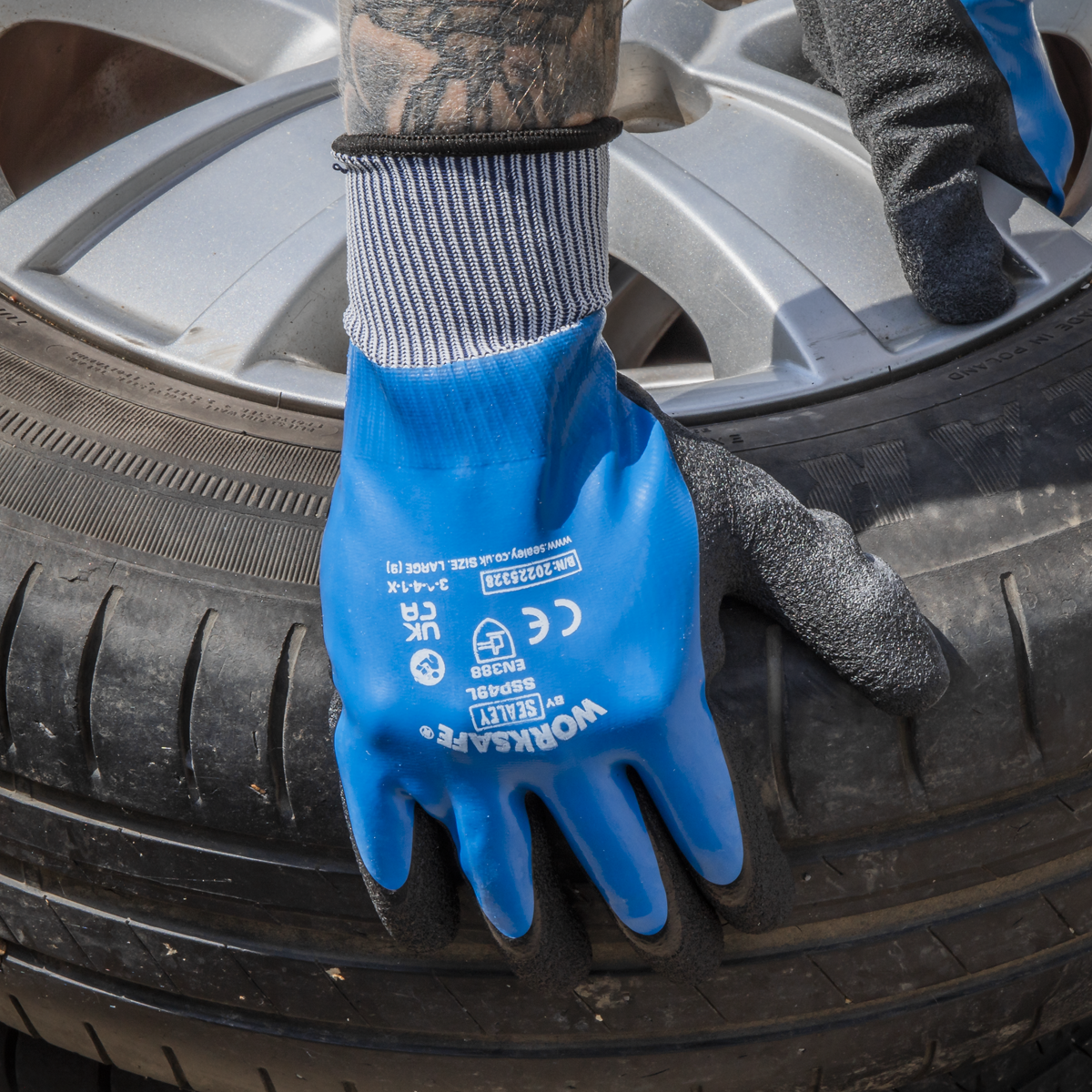Waterproof Latex Gloves, Large - Pack of 6 Pairs SSP49L/6