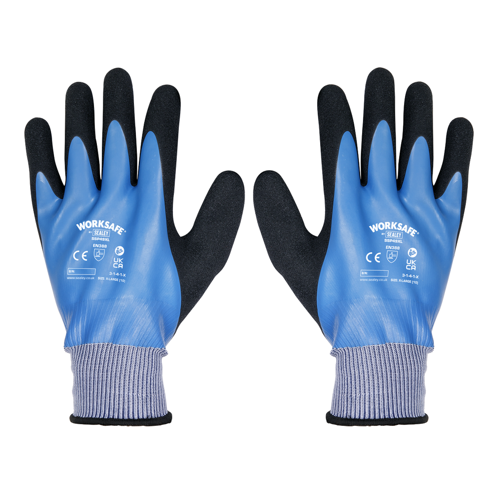 Waterproof Latex Gloves, X-Large - Pack of 6 Pairs SSP49XL/6
