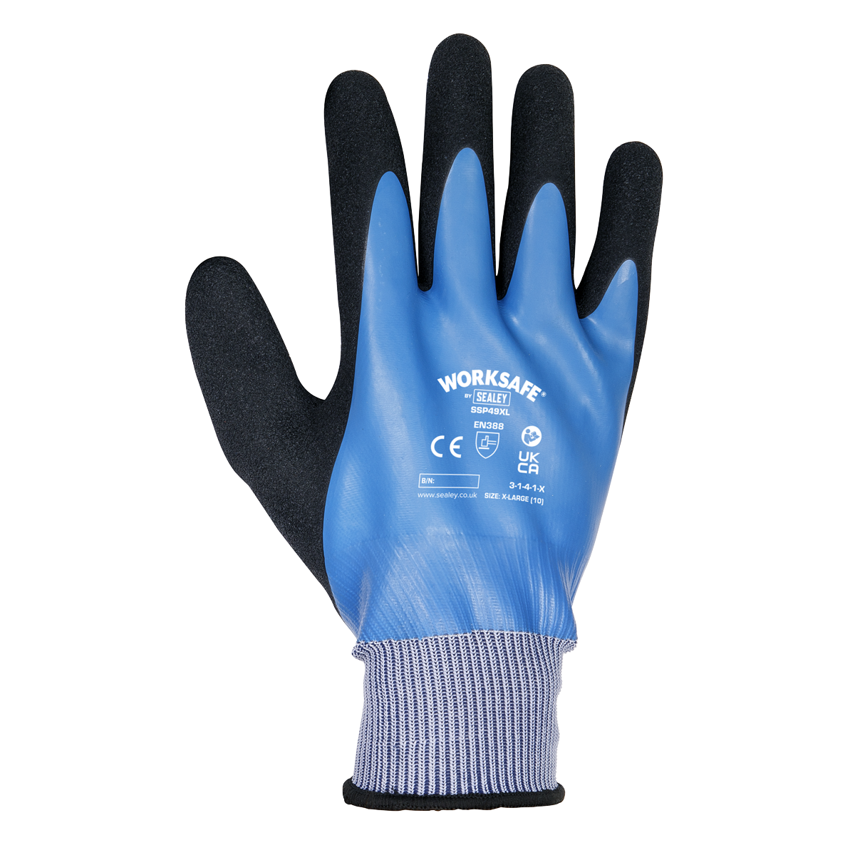 Waterproof Latex Gloves, X-Large - Pack of 6 Pairs SSP49XL/6