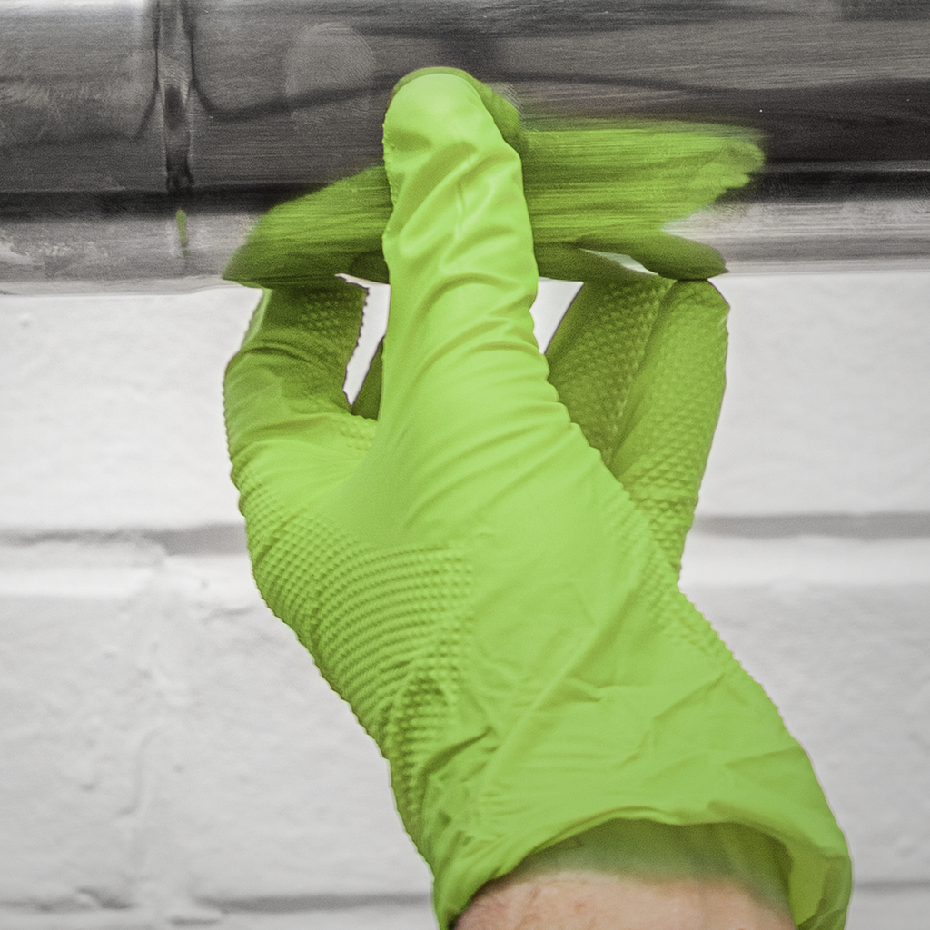 Diamond Grip Extra-Thick Nitrile Powder-Free Gloves, Hi-Vis Green, X-Large - Pack of 50 SSP54XL