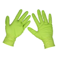 Diamond Grip Extra-Thick Nitrile Powder-Free Gloves, Hi-Vis Green, X-Large - Pack of 50 SSP54XL