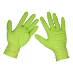 Diamond Grip Extra-Thick Nitrile Powder-Free Gloves, Hi-Vis Green, X-Large - Pack of 50 SSP54XL