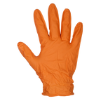 Diamond Grip Extra-Thick Nitrile Powder-Free Gloves, Orange, Large - Pack of 50 SSP56L