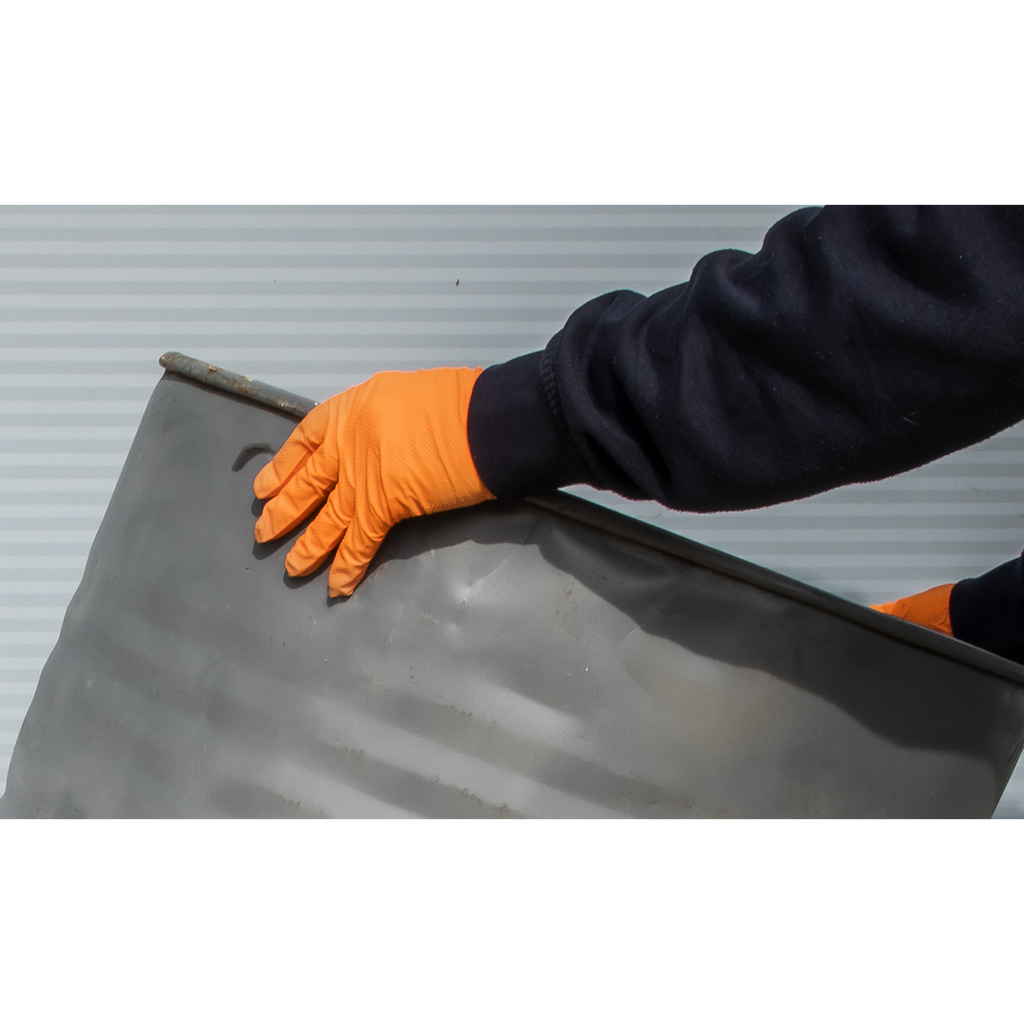 Diamond Grip Extra-Thick Nitrile Powder-Free Gloves, Orange, X-Large - Pack of 50 SSP56XL