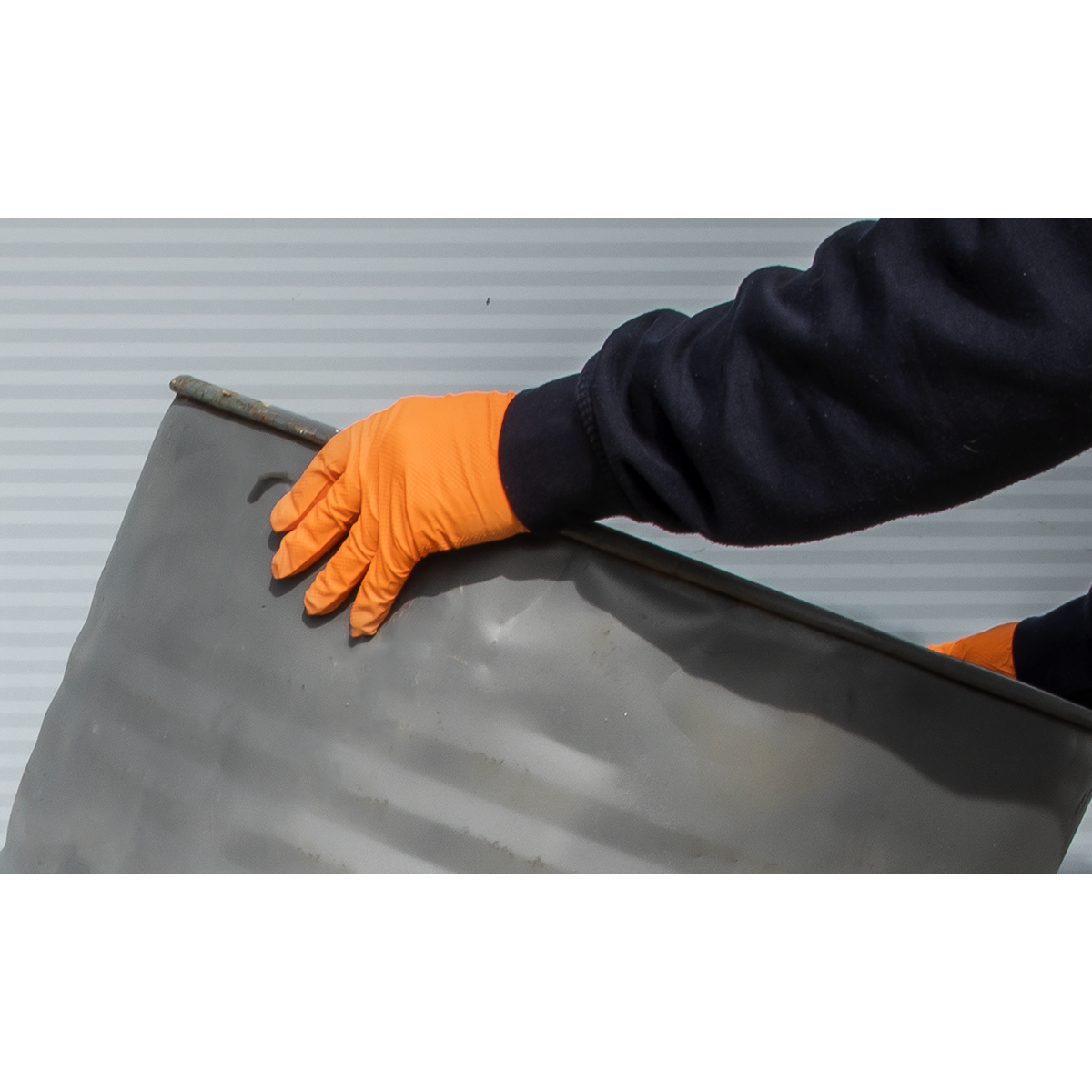 Diamond Grip Extra-Thick Nitrile Powder-Free Gloves, Orange, X-Large - Pack of 50 SSP56XL