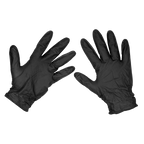 Diamond Grip Extra-Thick Nitrile Powder-Free Gloves, Black, Large - Pack of 50 SSP57L