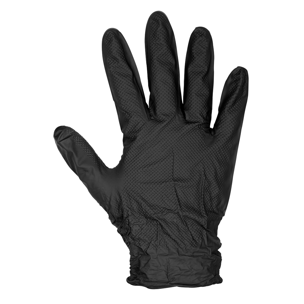 Diamond Grip Extra-Thick Nitrile Powder-Free Gloves, Black, Large - Pack of 50 SSP57L