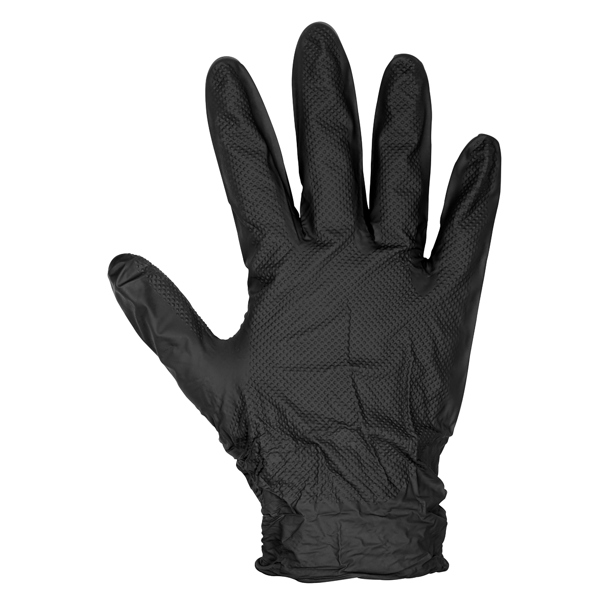 Diamond Grip Extra-Thick Nitrile Powder-Free Gloves, Black, Large - Pack of 50 SSP57L
