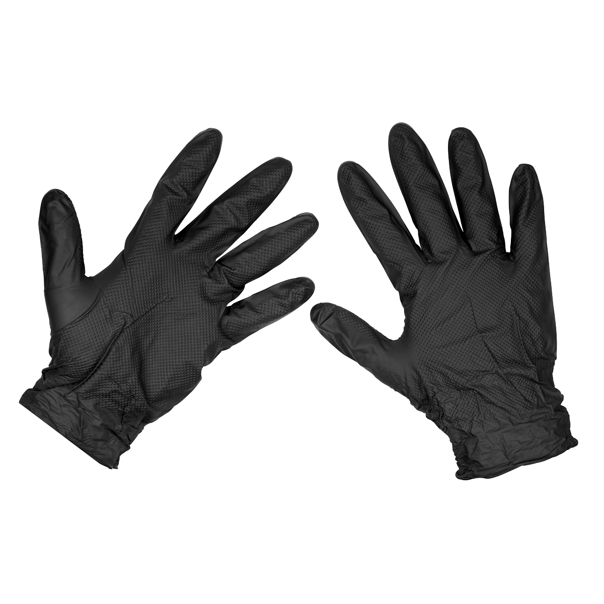Diamond Grip Extra-Thick Nitrile Powder-Free Gloves, Black, X-Large - Pack of 50 SSP57XL