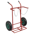 Double Gas Cylinder Trolley with Pneumatic Tyres ST28P