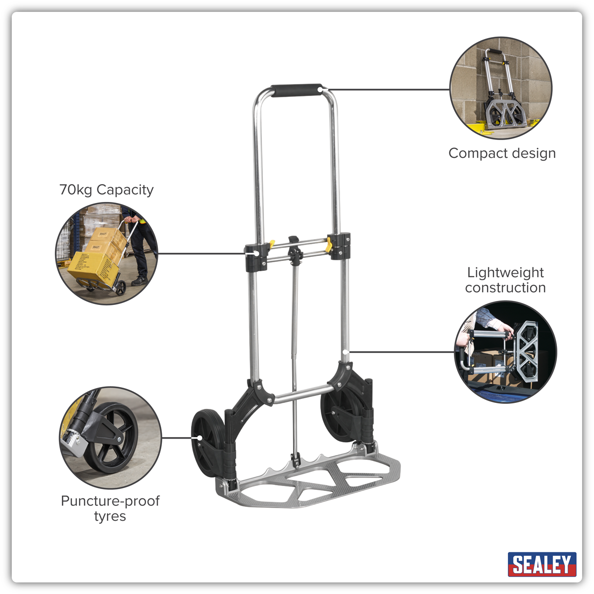 Aluminium Folding Sack Truck 70kg Capacity ST33