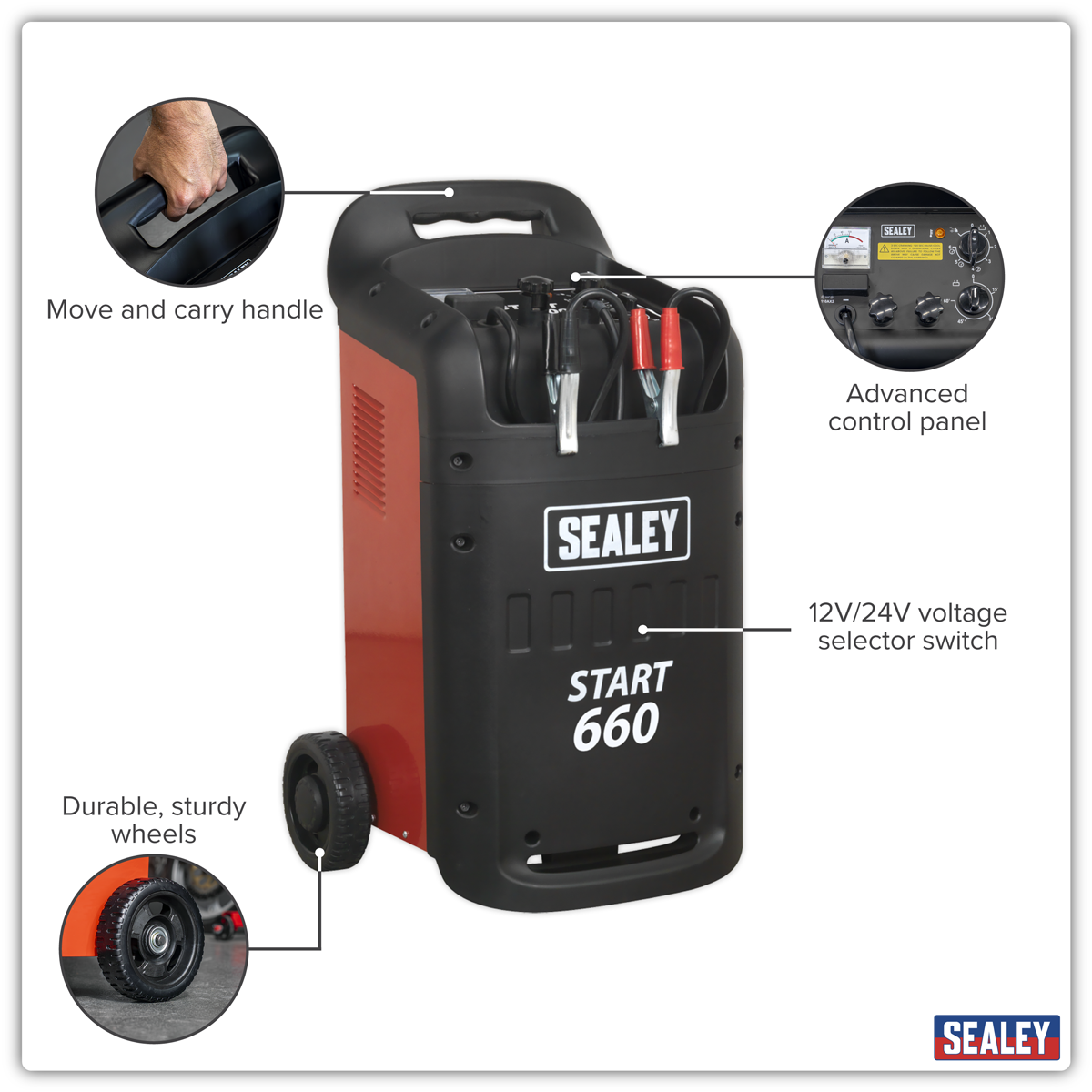12/24V Starter/Charger 660/100A 230V START660