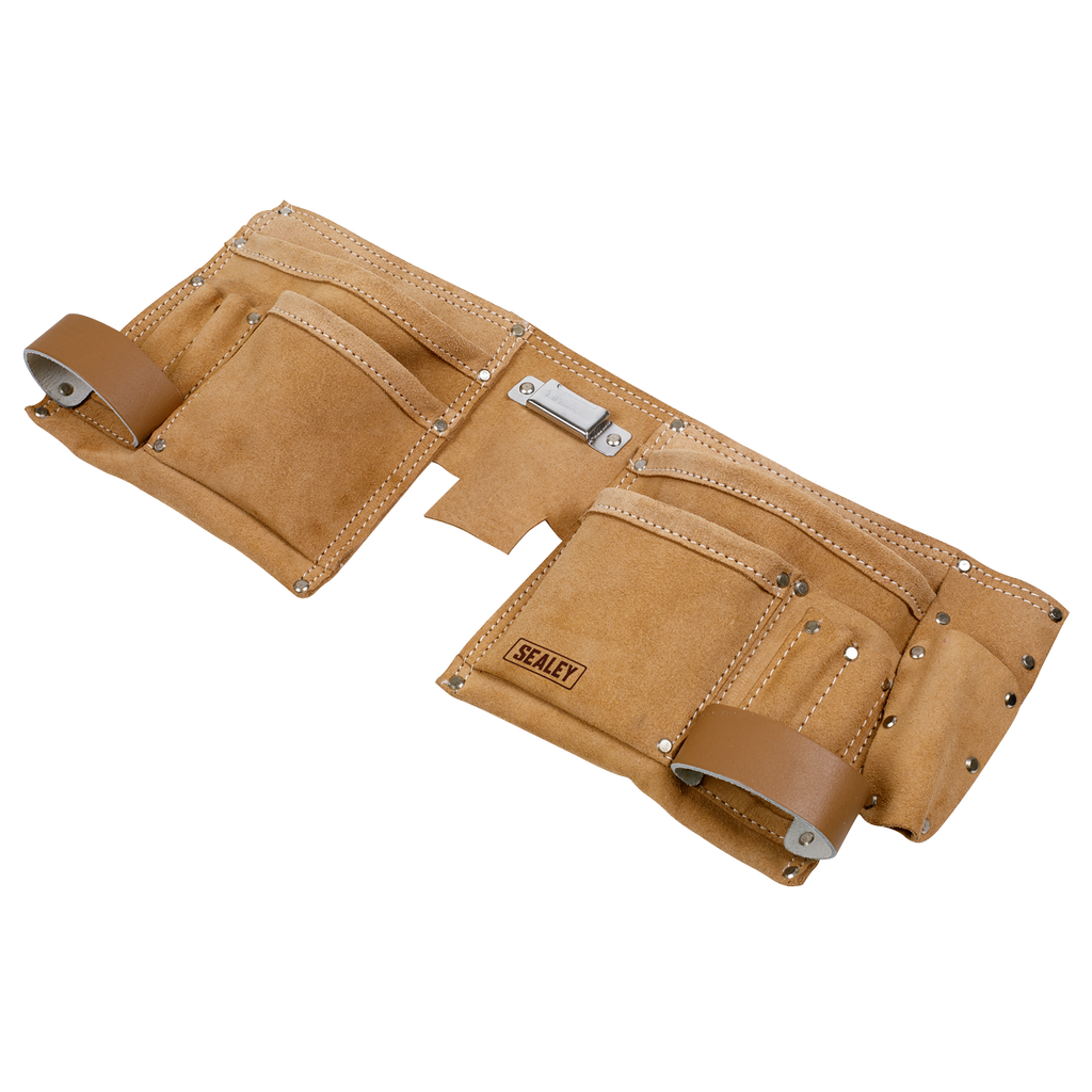 Double Pouch Leather Tool Belt STBL01