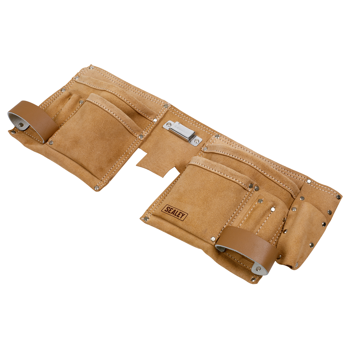 Double Pouch Leather Tool Belt STBL01
