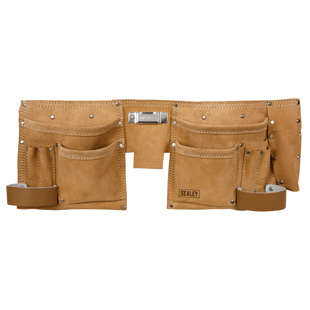 Double Pouch Leather Tool Belt STBL01