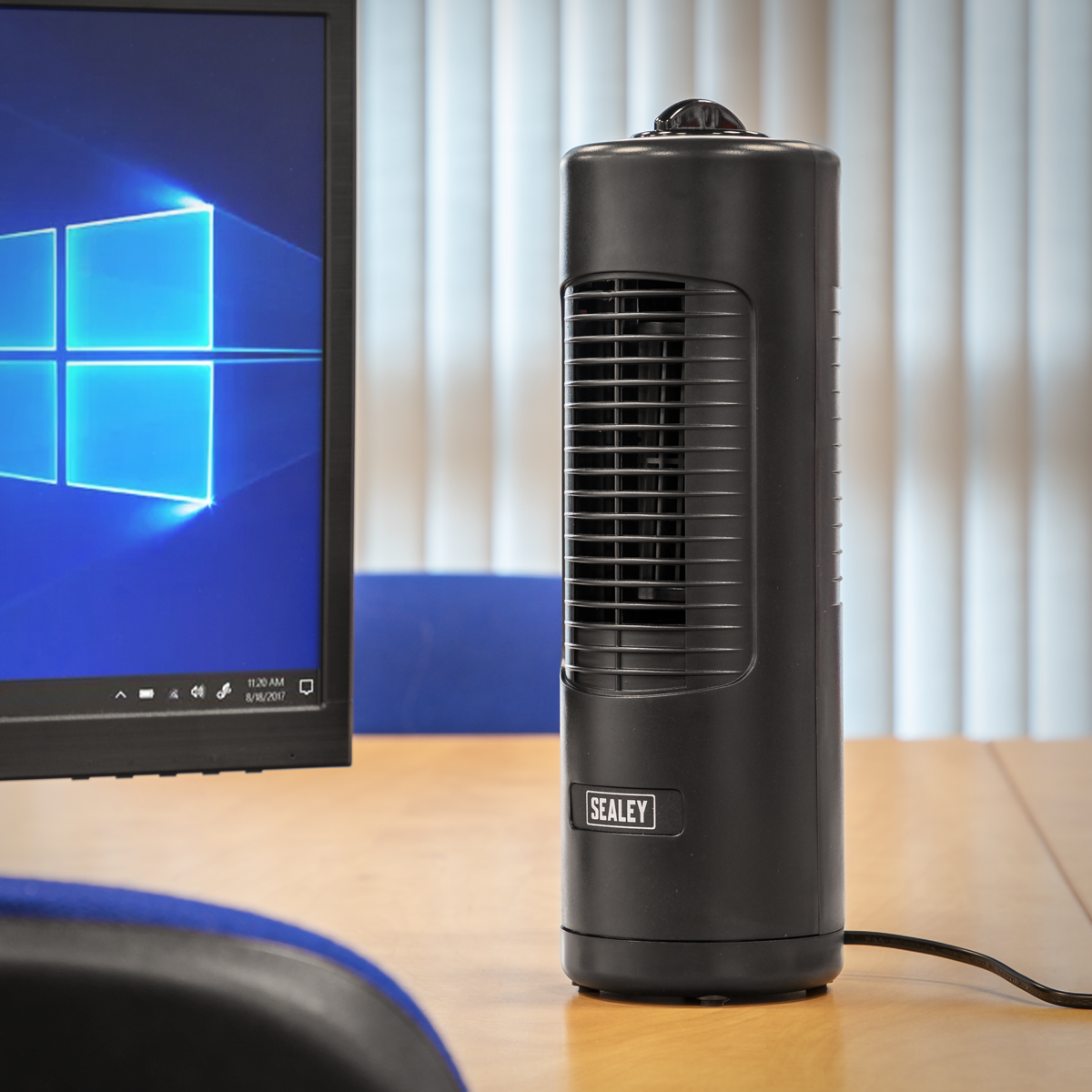 12" Oscillating Desk Tower Fan 2-Speed 230V STF12C