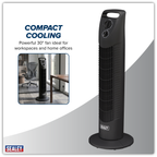 30" Oscillating Tower Fan 3-Speed 230V STF30