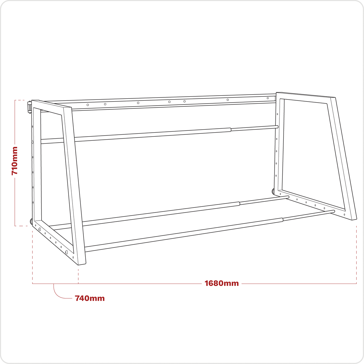 Wall or Floor Mounting Extending Tyre Rack STR001