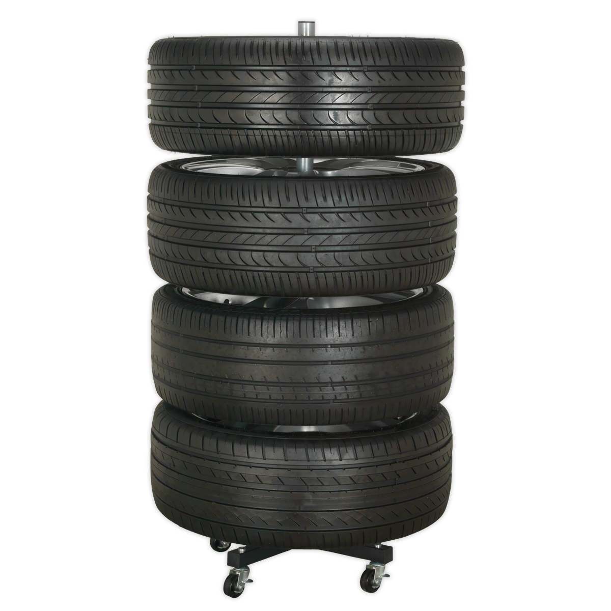 Wheel Storage Trolley with Cover 100kg Capacity STR004COMBO