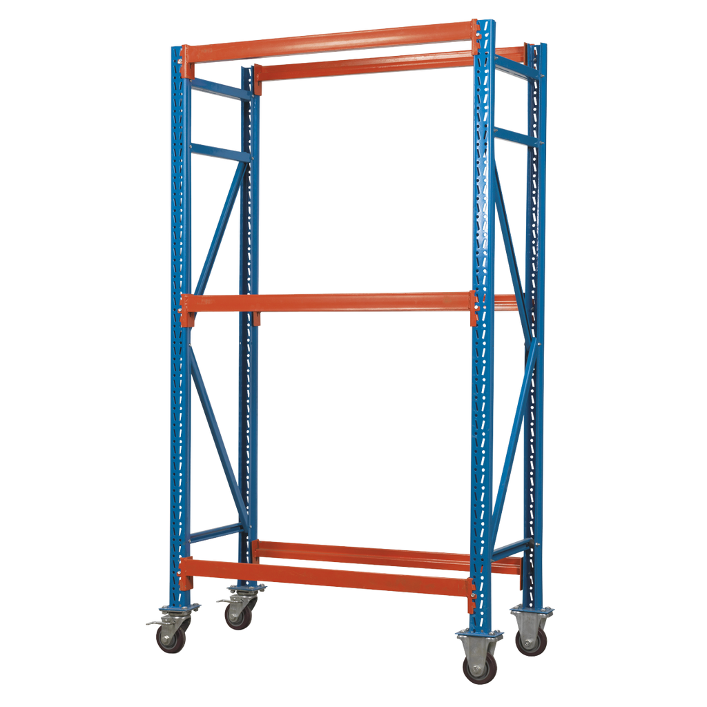 2-Level Mobile Tyre Rack 200kg Capacity Per Level STR007