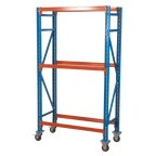2-Level Mobile Tyre Rack 200kg Capacity Per Level STR007