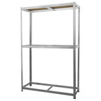 2-Level Tyre Rack with Shelf 150kg Capacity Per Level STR008