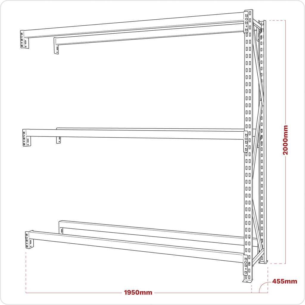 2-Level Tyre Rack Extension 200kg Capacity Per Level STR600E