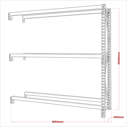 2-Level Tyre Rack Extension 200kg Capacity Per Level STR600E